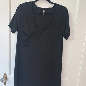 Z Supply Black Velvet Dress, Size Large